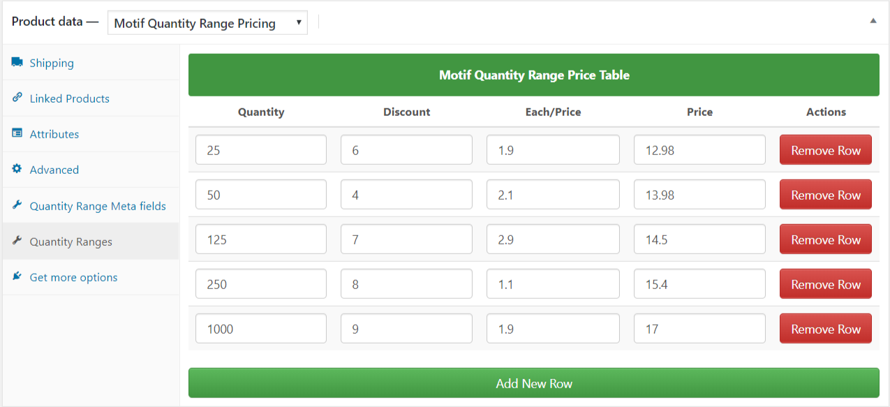 WooCommerce Quantity Range Pricing